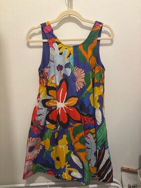 Anthropologie Maeve Keke bright playful cotton swing dress